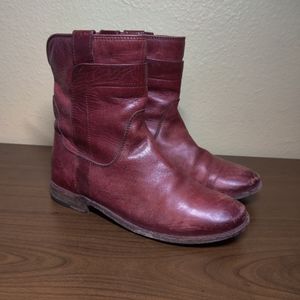 Frye purple red ankle women boots zise 5.5